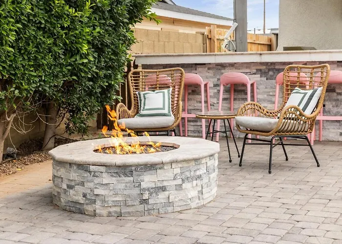 Retreat Pool Fire Pit Games Scottsdale