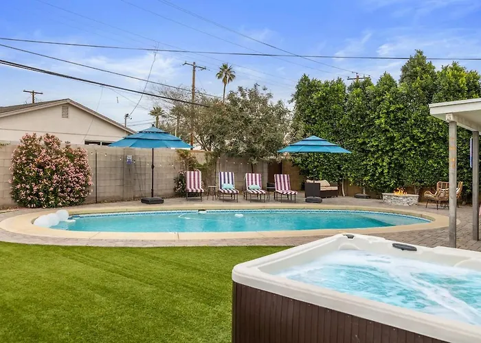 Villa Retreat Pool Fire Pit Games Scottsdale